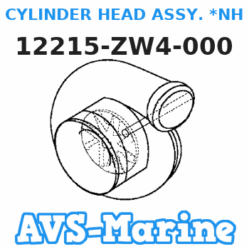 12215-ZW4-000 CYLINDER HEAD ASSY. *NH8* (Honda Code 6375554). (DARK GRAY) Honda 
