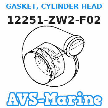 12251-ZW2-F02 GASKET, CYLINDER HEAD Honda 