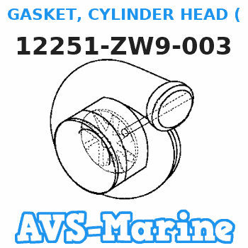 12251-ZW9-003 GASKET, CYLINDER HEAD (Honda Code 6639223). Honda 