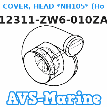 12311-ZW6-010ZA COVER, HEAD *NH105* (Honda Code 7604101). (MAT BLACK) Honda 
