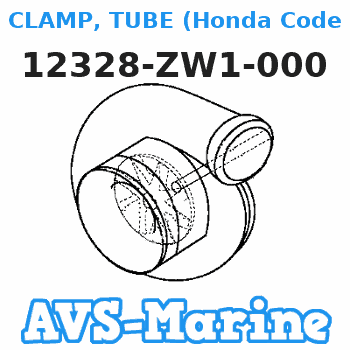 12328-ZW1-000 CLAMP, TUBE (Honda Code 4897351). Honda 