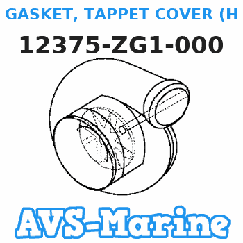 12375-ZG1-000 GASKET, TAPPET COVER (Honda Code 1814268). Honda 