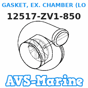12517-ZV1-850 GASKET, EX. CHAMBER (LOWER) (Honda Code 4508958). Honda 