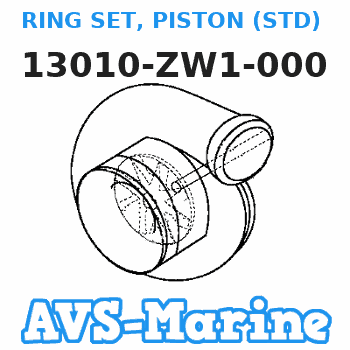 13010-ZW1-000 RING SET, PISTON (STD) (Honda Code 4897377). Honda 