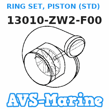 13010-ZW2-F00 RING SET, PISTON (STD) (Honda Code 7556954). Honda 