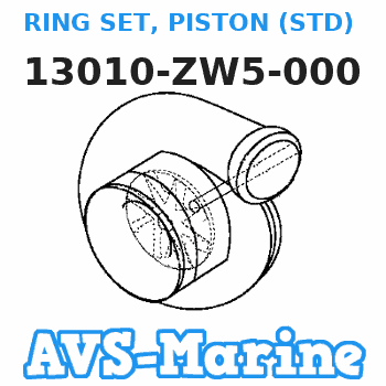13010-ZW5-000 RING SET, PISTON (STD) (Honda Code 5890322). Honda 