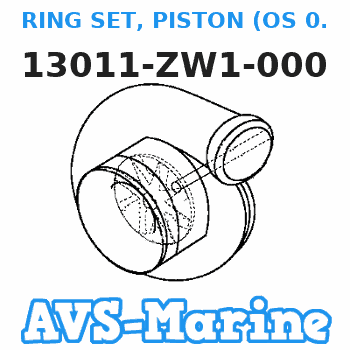 13011-ZW1-000 RING SET, PISTON (OS 0.25) (Honda Code 4897385). Honda 