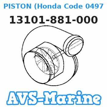 13101-881-000 PISTON (Honda Code 0497214). Honda 