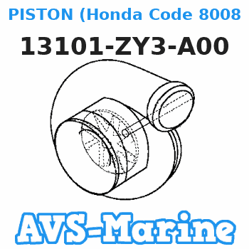 13101-ZY3-A00 PISTON (Honda Code 8008328). Honda 