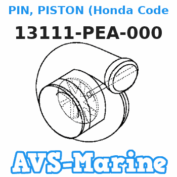 13111-PEA-000 PIN, PISTON (Honda Code 5630025). Honda 