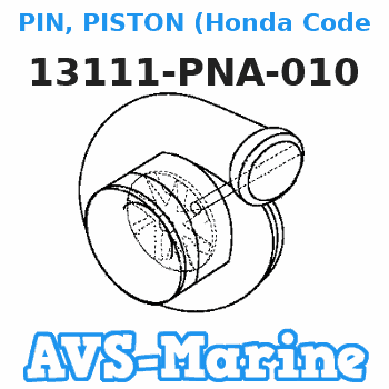 13111-PNA-010 PIN, PISTON (Honda Code 8002487). Honda 
