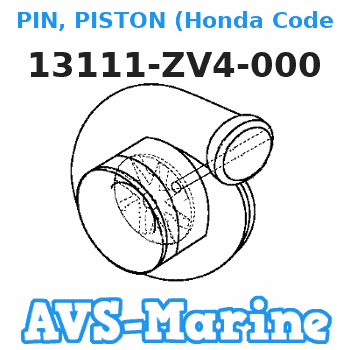13111-ZV4-000 PIN, PISTON (Honda Code 3174273). Honda 