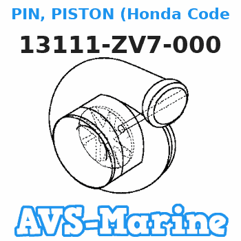 13111-ZV7-000 PIN, PISTON (Honda Code 4431821). Honda 