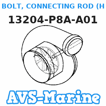 13204-P8A-A01 BOLT, CONNECTING ROD (Honda Code 5232079). Honda 