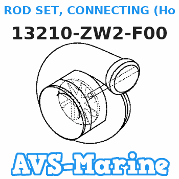 13210-ZW2-F00 ROD SET, CONNECTING (Honda Code 7529274). Honda 