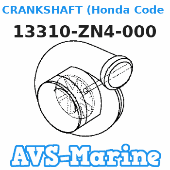 13310-ZN4-000 CRANKSHAFT (Honda Code 5988282). Honda 