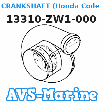13310-ZW1-000 CRANKSHAFT (Honda Code 5680962). Honda 