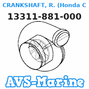 13311-881-000 CRANKSHAFT, R. (Honda Code 0497248). Honda 