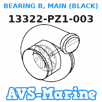 13322-PZ1-003 BEARING B, MAIN (BLACK) (Honda Code 3701372). (DAIDO) Honda 