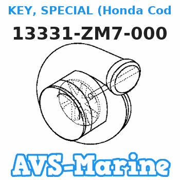13331-ZM7-000 KEY, SPECIAL (Honda Code 5988290). Honda 