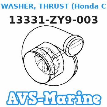 13331-ZY9-003 WASHER, THRUST (Honda Code 8575300). Honda 