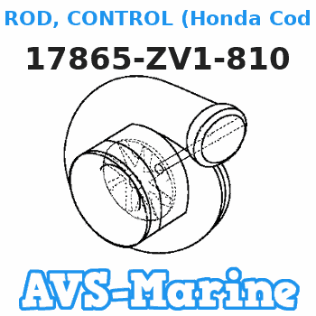 17865-ZV1-810 ROD, CONTROL (Honda Code 1984194). Honda 