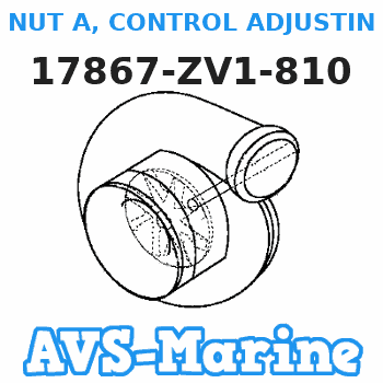 17867-ZV1-810 NUT A, CONTROL ADJUSTING (Honda Code 1984210). Honda 