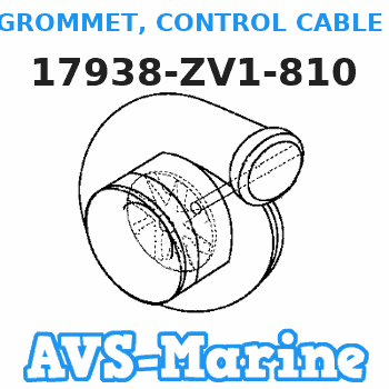 17938-ZV1-810 GROMMET, CONTROL CABLE (Honda Code 1984343). Honda 