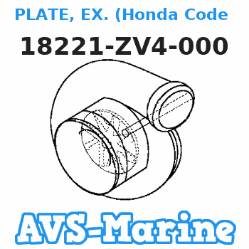 18221-ZV4-000 PLATE, EX. (Honda Code 2795748). Honda 