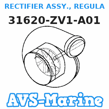 31620-ZV1-A01 RECTIFIER ASSY., REGULATOR (Honda Code 3749181). Honda 