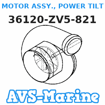 36120-ZV5-821 MOTOR ASSY., POWER TILT (Honda Code 3704087). Honda 