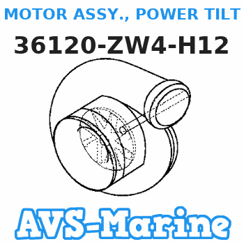 36120-ZW4-H12 MOTOR ASSY., POWER TILT (Honda Code 8262438). Honda 