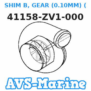 41158-ZV1-000 SHIM B, GEAR (0.10MM) (Honda Code 2053601). Honda 