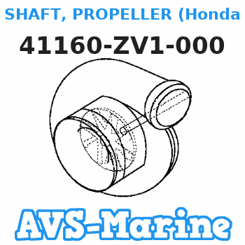 41160-ZV1-000 SHAFT, PROPELLER (Honda Code 1985258). Honda 