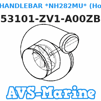 53101-ZV1-A00ZB HANDLEBAR *NH282MU* (Honda Code 3747003). (OYSTER SILVER METALLIC-U) Honda 