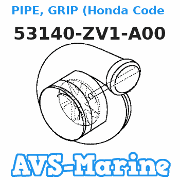 53140-ZV1-A00 PIPE, GRIP (Honda Code 3740032). Honda 