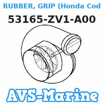 53165-ZV1-A00 RUBBER, GRIP (Honda Code 3740057). Honda 