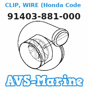 91403-881-000 CLIP, WIRE (Honda Code 0498162). Honda 