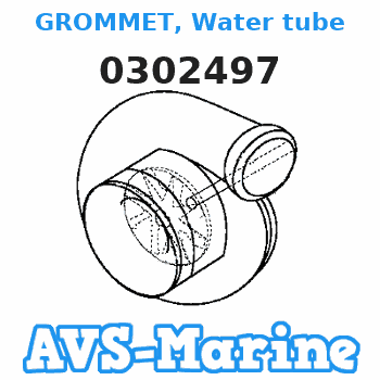 0302497 GROMMET, Water tube JOHNSON 