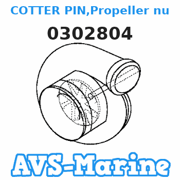0302804 COTTER PIN,Propeller nut JOHNSON 