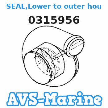 0315956 SEAL,Lower to outer housing JOHNSON 