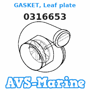 0316653 GASKET, Leaf plate JOHNSON 