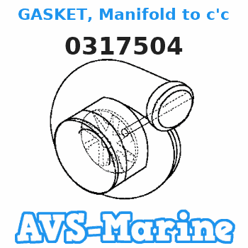 0317504 GASKET, Manifold to c'case JOHNSON 