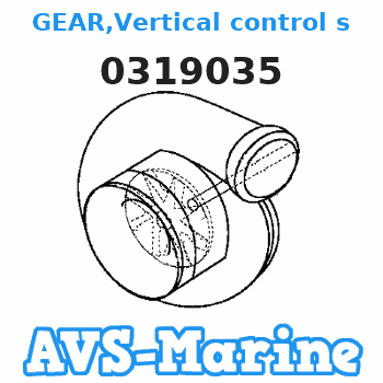 0319035 GEAR,Vertical control shaft JOHNSON 