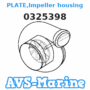 0325398 PLATE,Impeller housing JOHNSON 