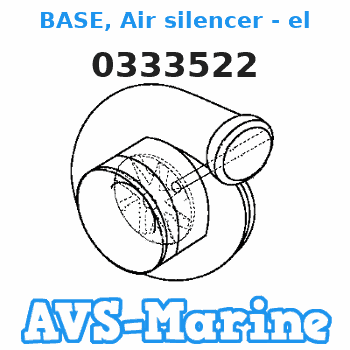 0333522 BASE, Air silencer - elec. start JOHNSON 