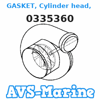 0335360 GASKET, Cylinder head, 150 JOHNSON 