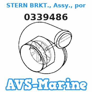 0339486 STERN BRKT., Assy., port JOHNSON 