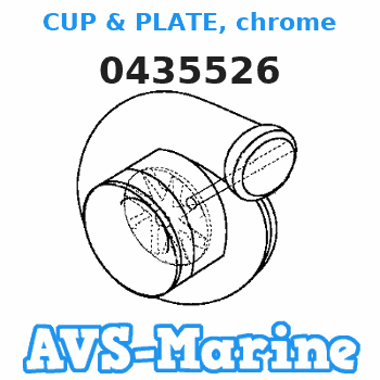 0435526 CUP & PLATE, chrome JOHNSON 