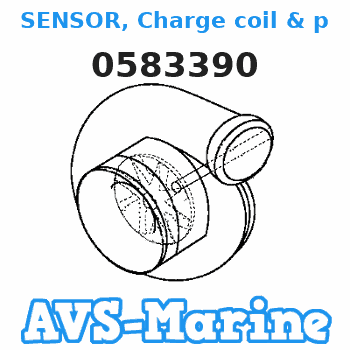 0583390 SENSOR, Charge coil & plate assy., RS model JOHNSON 